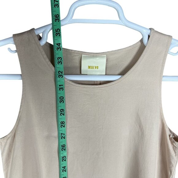 Anthropology Maeve XS Camillia Blush Dropwaist HiLow Dress Linen Blend Lagenlook - Picture 12 of 16